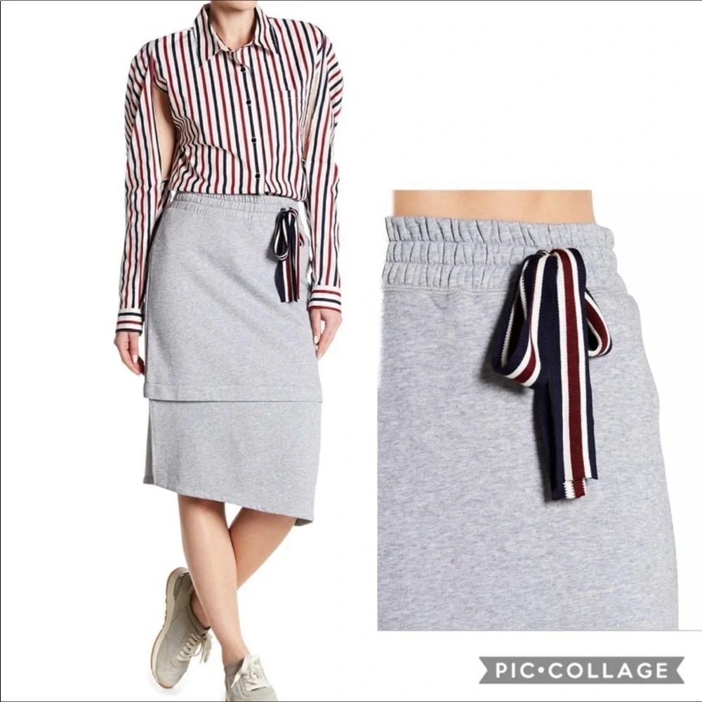 Grey Lab REVOLVE Asymmetrical Hem Skirt Ruffle NWT v6x